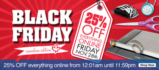 Shop Black Friday Nov 28 for 25% off your total order!